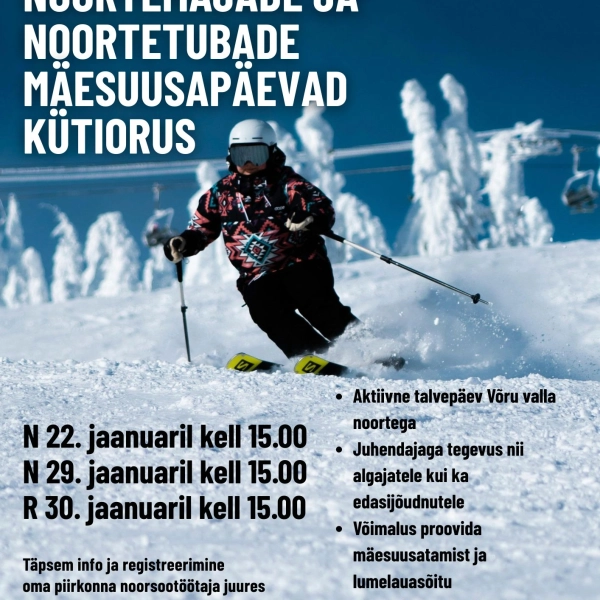 Võru valla noored osalevad mäesuusapäevadel